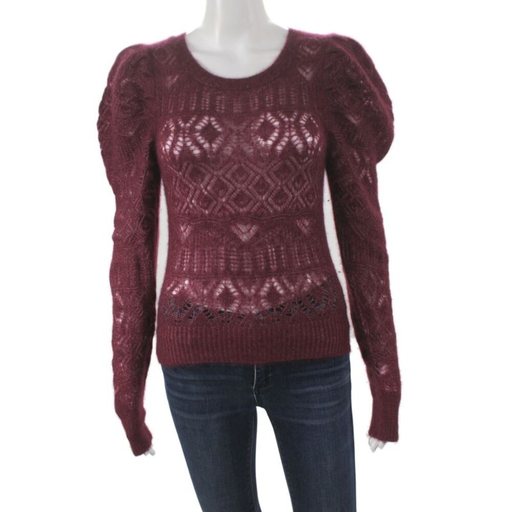 Autumn Cashmere Womens Purple Pullover Sweater 60% Cashmere Size XS